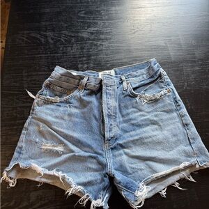 Agolde Dee Distressed Denim Shorts- size 29